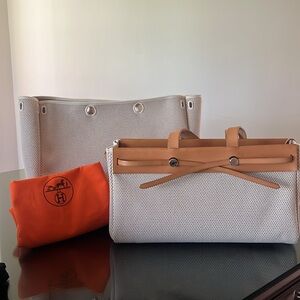 !! Holiday Sales!! Price dropped ! Hermes Herbag Canvas MM Tote